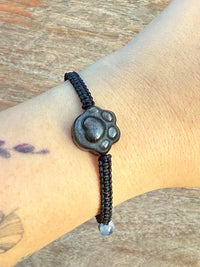 Bracelet macramé et pierre naturelle semi précieuse