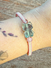 Bracelet macramé et pierre naturelle semi précieuse