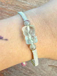 Bracelet macramé et pierre naturelle semi précieuse