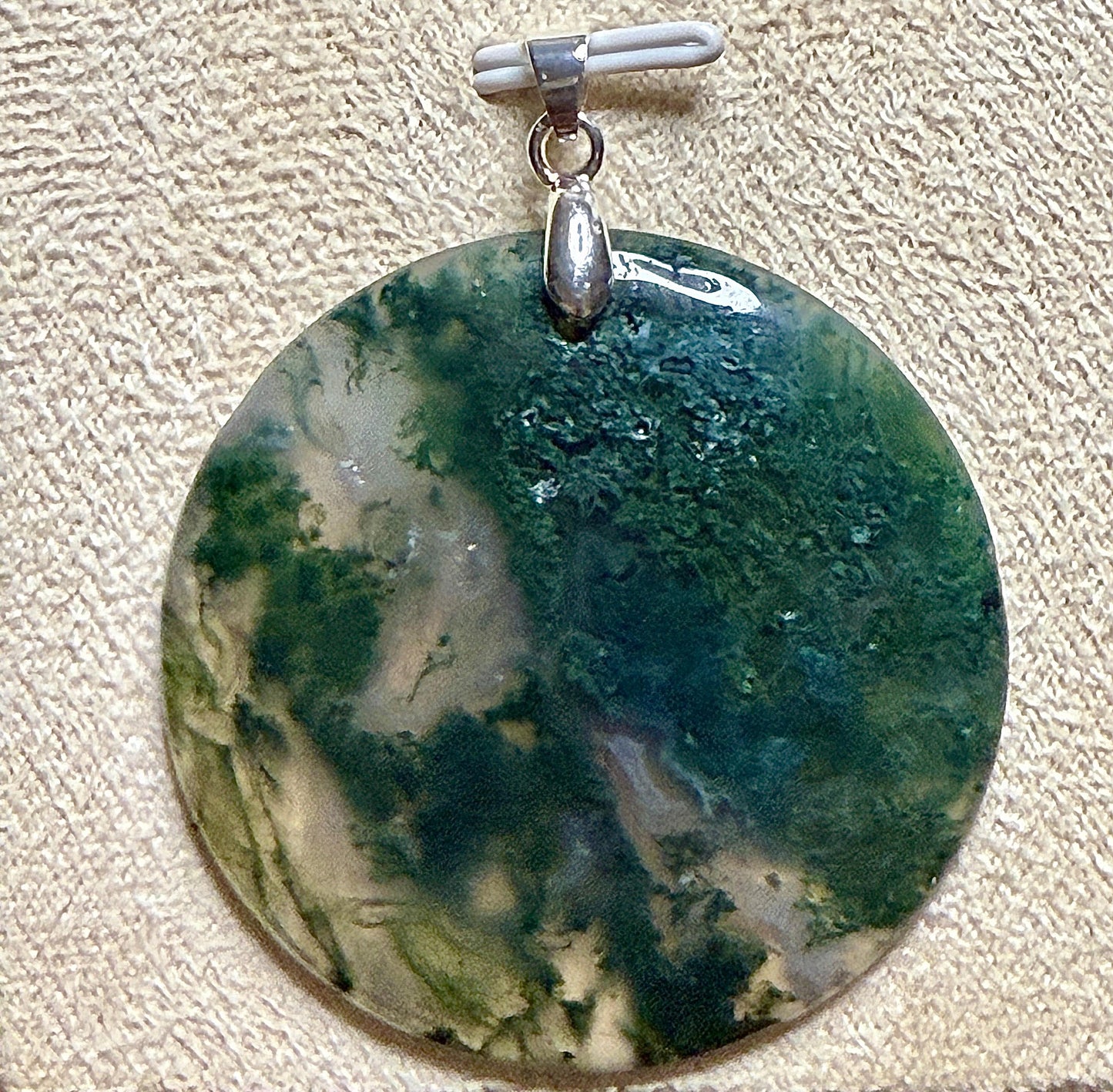 Pendentif agate mousse