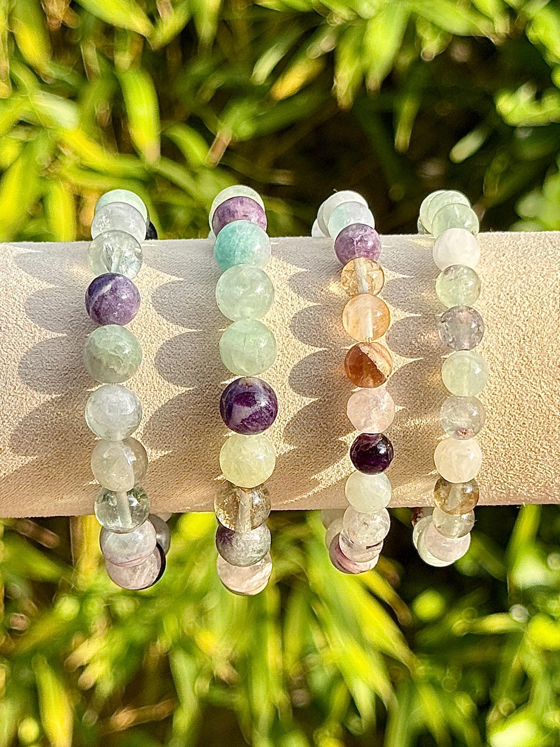 Bracelet en fluorite pierre semi précieuse