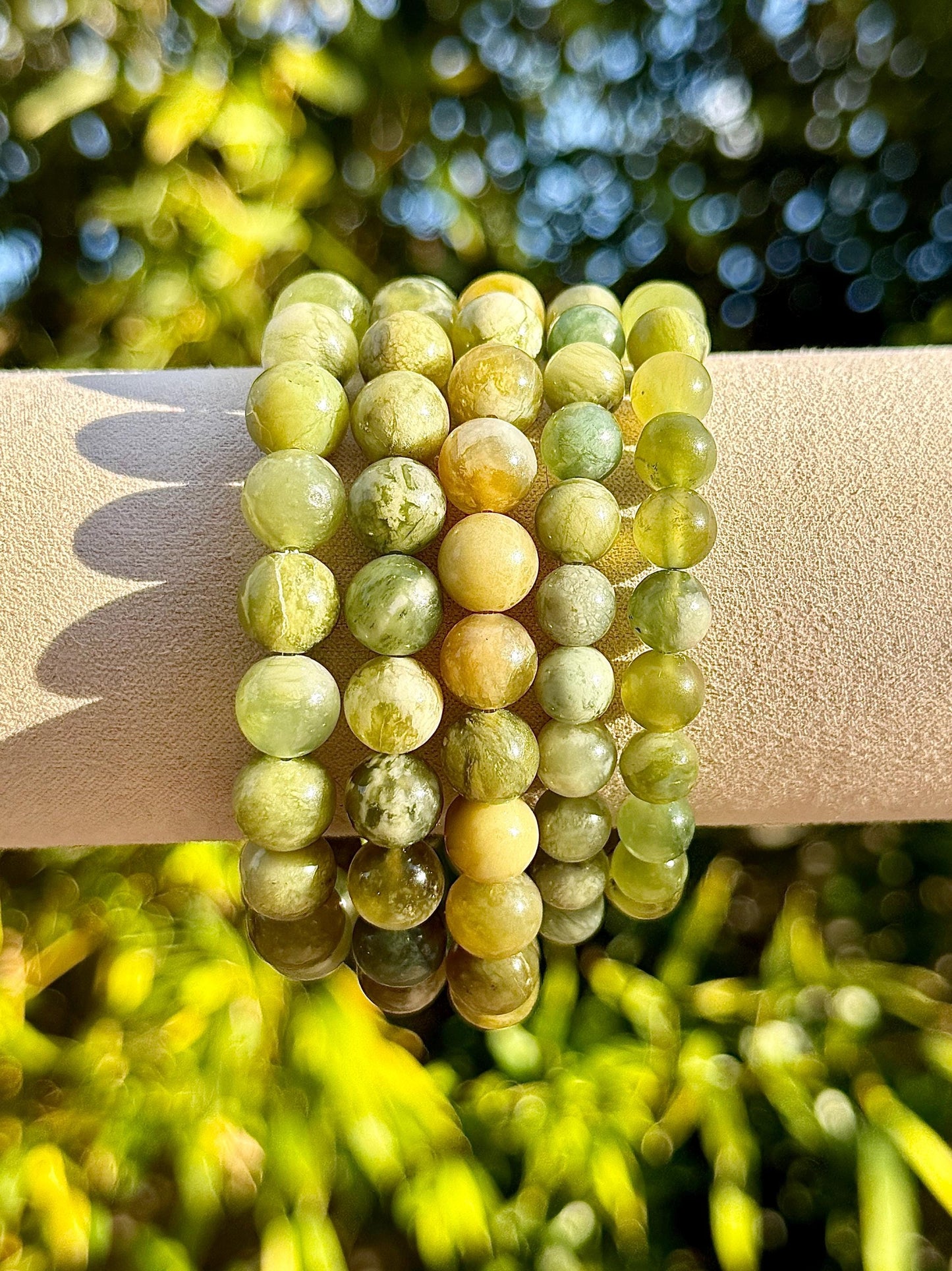 Bracelet en jade pierre naturelle semi précieuse