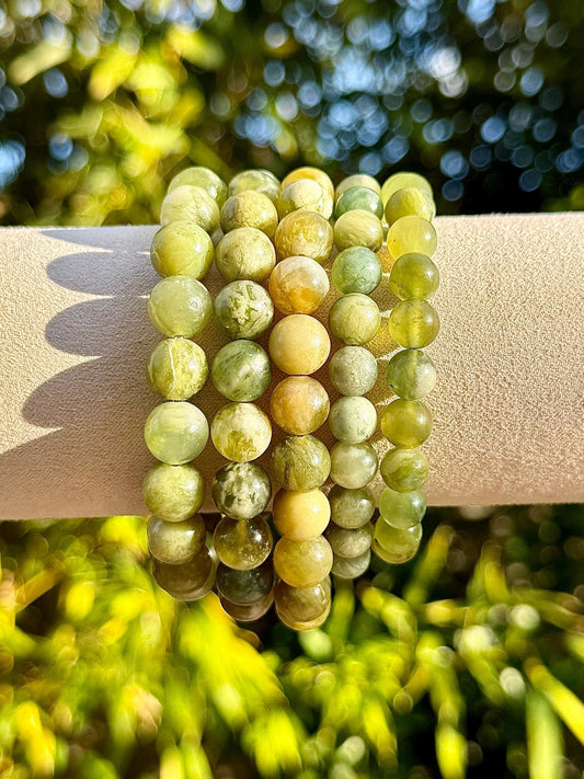 Bracelet en jade pierre naturelle semi précieuse