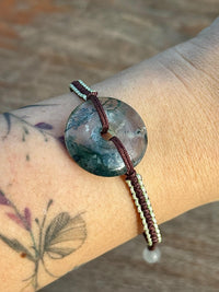 Bracelet macramé et pierre naturelle semi précieuse