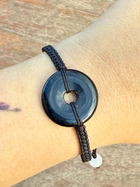 Bracelet macramé et pierre naturelle semi précieuse