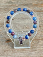 Bracelet bébé dragon et perle ronde pierre naturelle semi précieuse