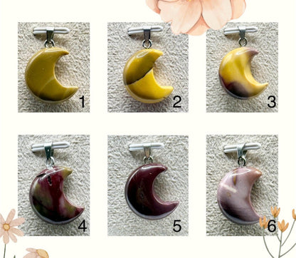 Pendentif en jaspe mookaite pierre naturelle semi précieuse