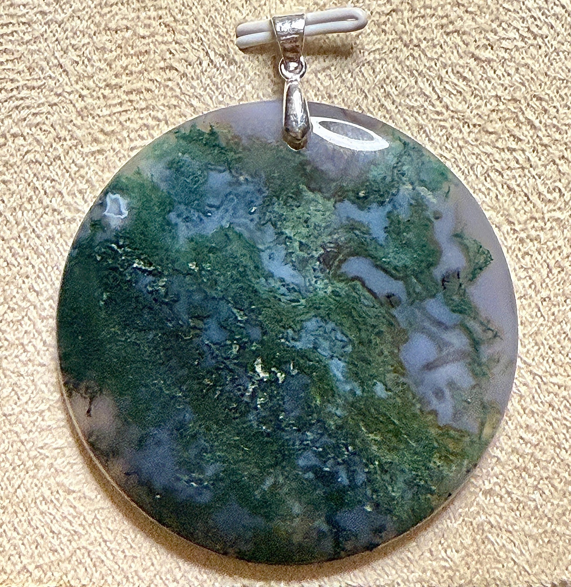 Pendentif agate mousse