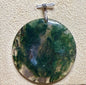 Pendentif agate mousse pierre naturelle semi précieuse