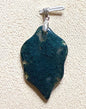 Pendentif agate mousse pierre naturelle semi précieuse