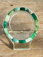 Bracelet jonc souple en agate fleur pierre naturelle semi précieuse