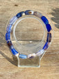 Bracelet jonc souple en agate fleur pierre naturelle semi précieuse
