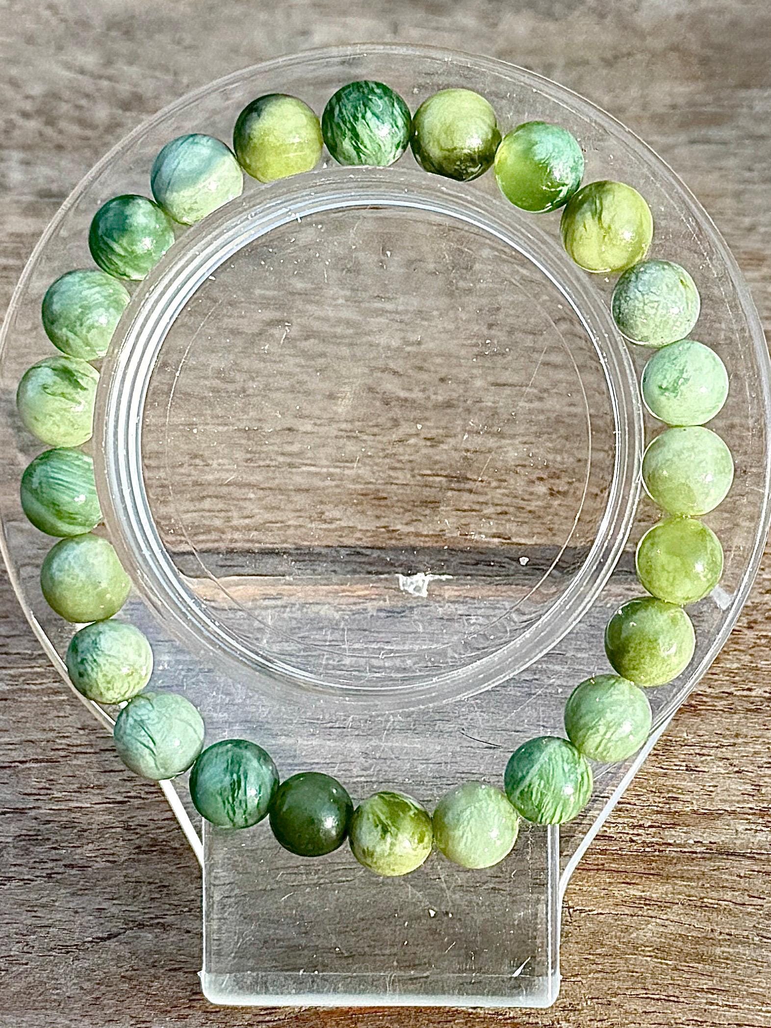 Bracelet en jade pierre naturelle semi précieuse