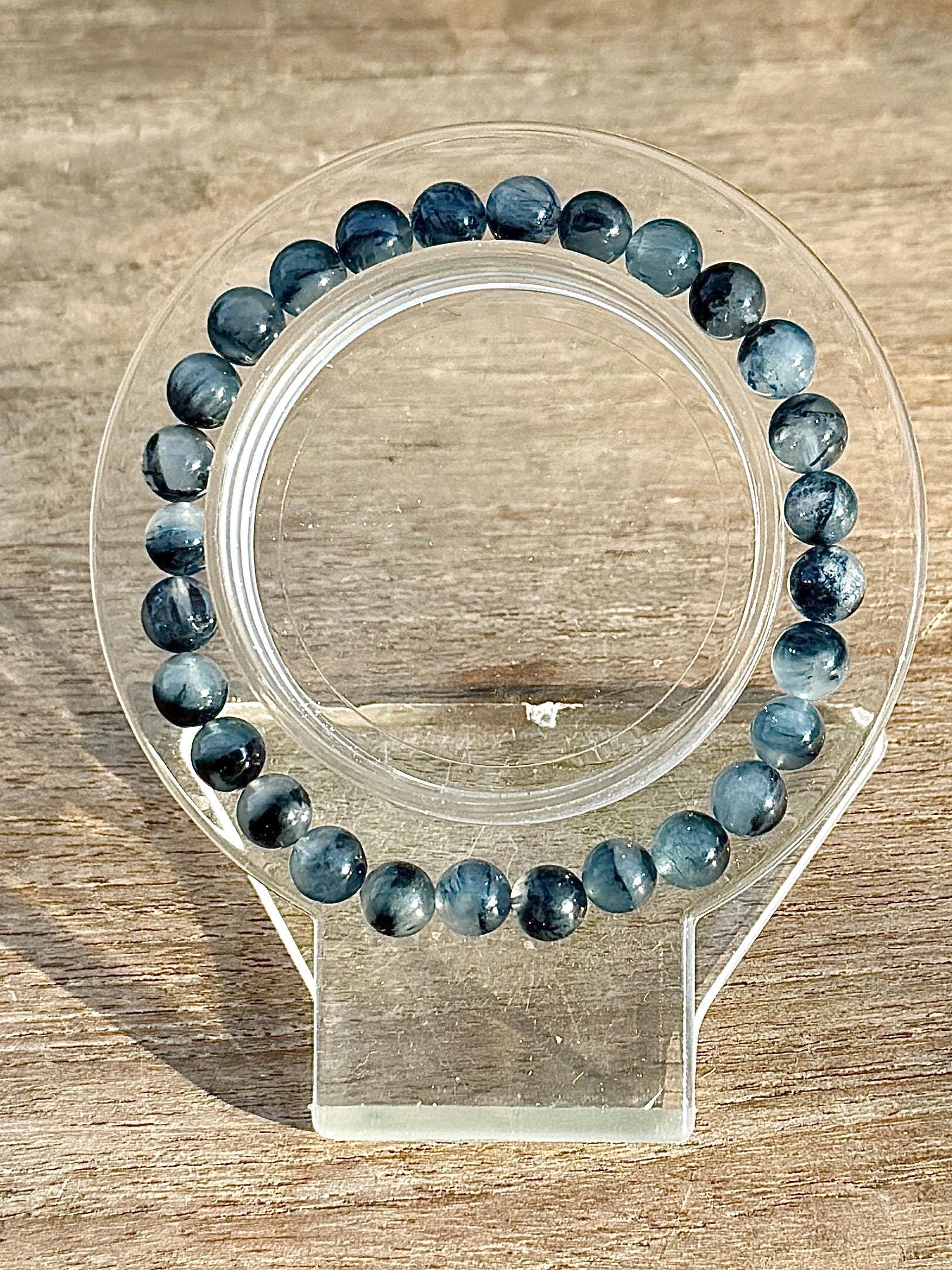 Rare bracelet en dumortierite pierre naturelle semi précieuse