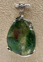 Collier pendentif quartz lodolite - quartz jardin pierre naturelle semi précieuse