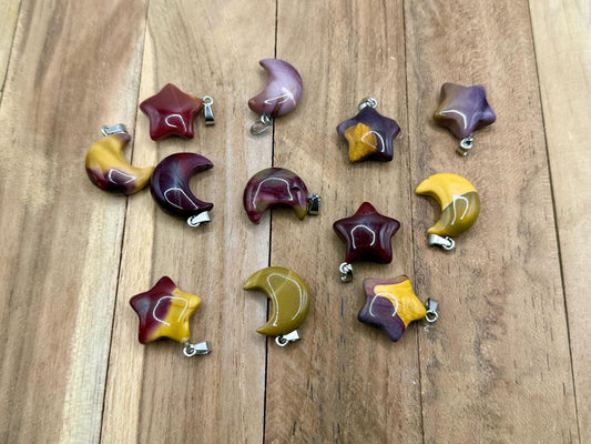 Pendentif en jaspe mookaite pierre naturelle semi précieuse