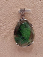 Collier pendentif quartz lodolite - quartz jardin pierre naturelle semi précieuse