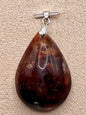 Pendentif en quartz hematoide - quartz de feu pierre naturelle semi précieuse