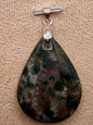 Pendentif goutte en agate mousse pierre naturelle semi précieuse