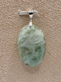 Pendentif en fluorite plume pierre naturelle semi précieuse
