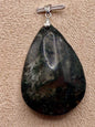 Pendentif goutte en agate mousse pierre naturelle semi précieuse
