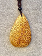 Collier jaspe corail pierre semi précieuse