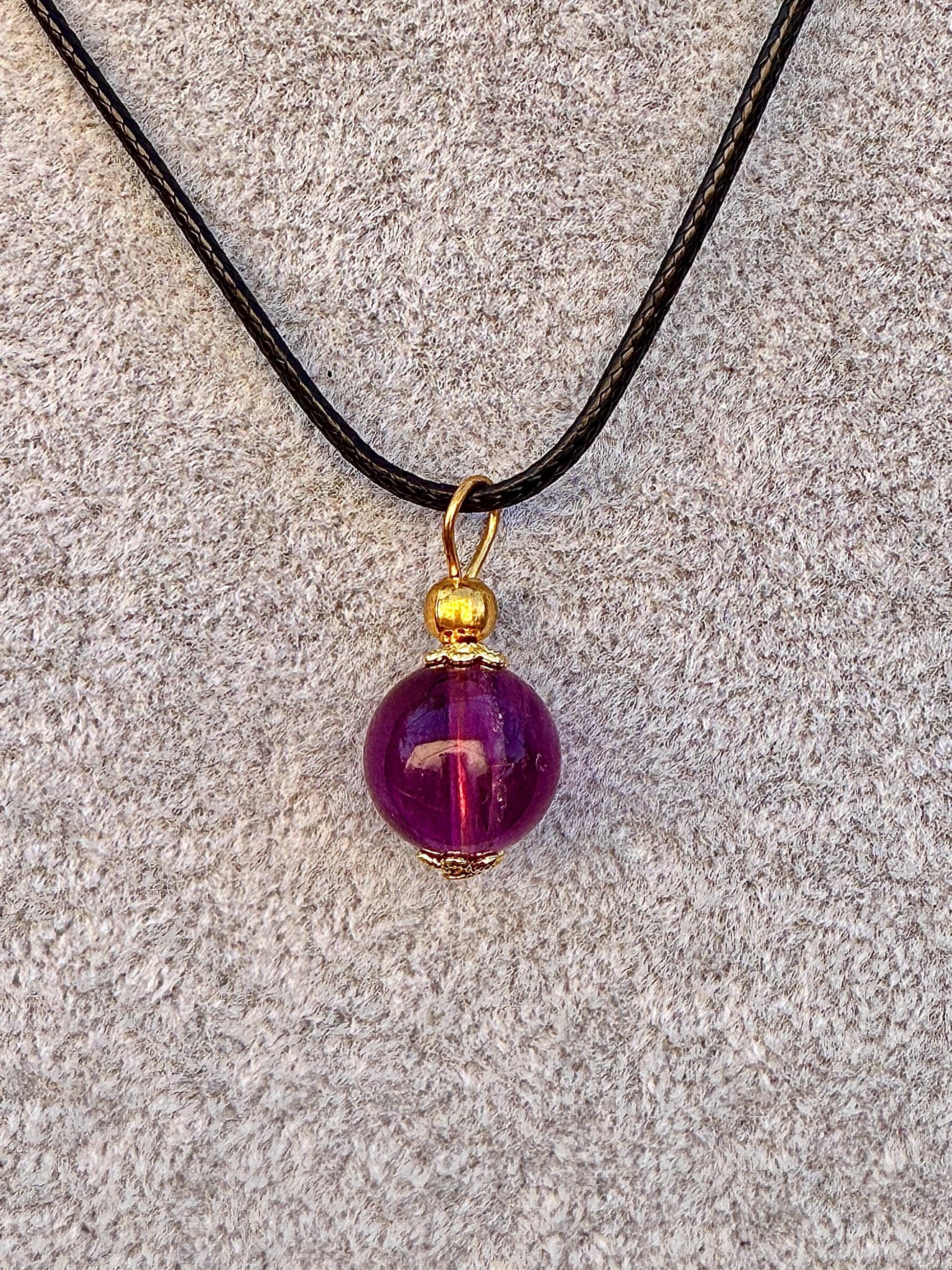 Collier perle en fluorite pierre naturelle semi précieuse