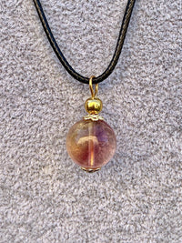 Collier perle en fluorite pierre naturelle semi précieuse