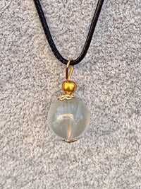 Collier perle en fluorite pierre naturelle semi précieuse