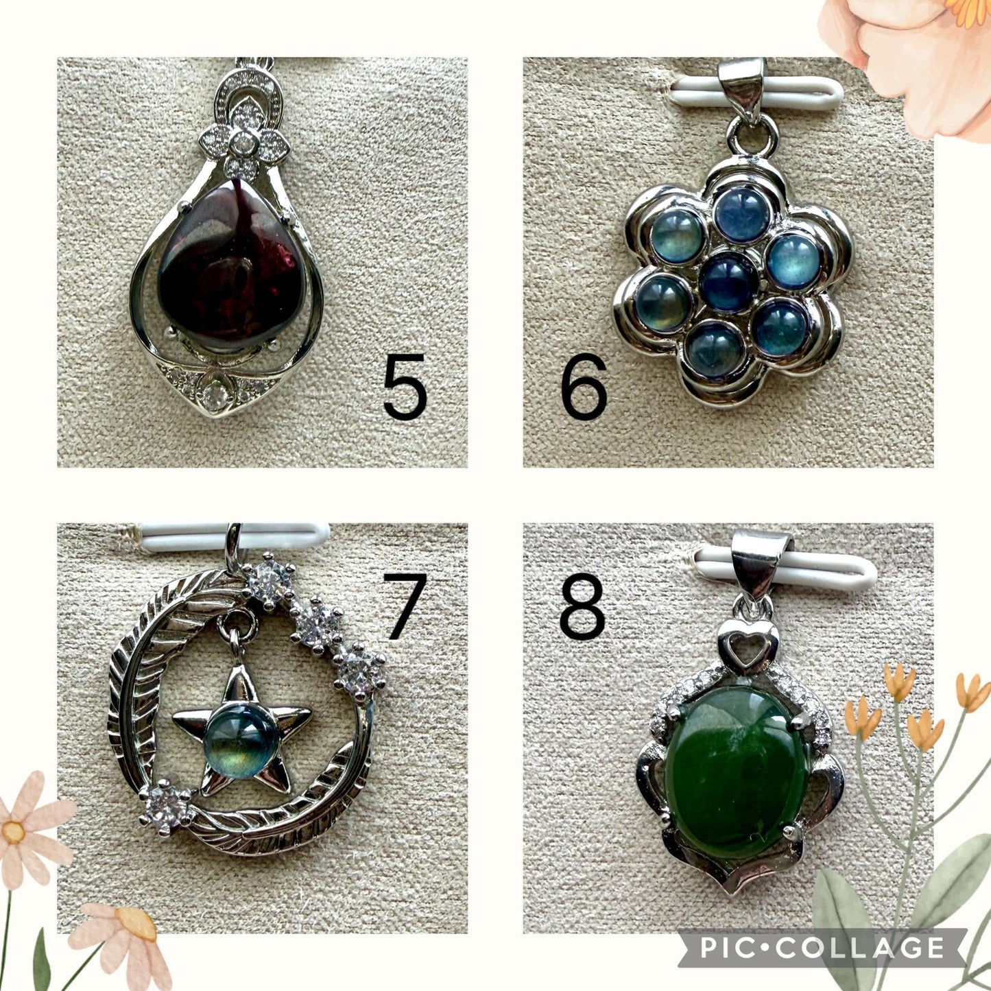 Pendentif en pierre naturelle semi précieuse