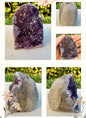 Géode d’amethyste pierre naturelle semi précieuse