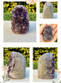 Géode d’amethyste pierre naturelle semi précieuse
