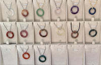 Collier anneaux en pierre semi precieuse