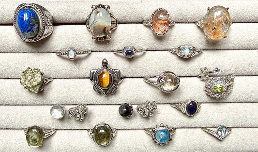 Bague en acier et pierre semi précieuse (1)