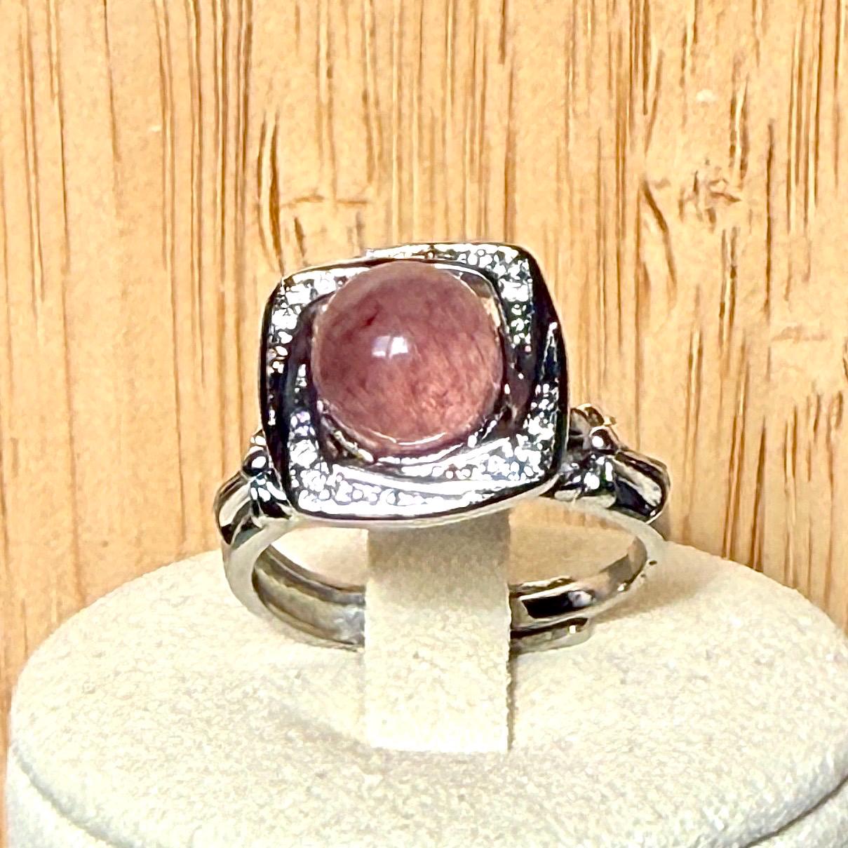 Bague anti-stress pierre naturelle semi precieuse