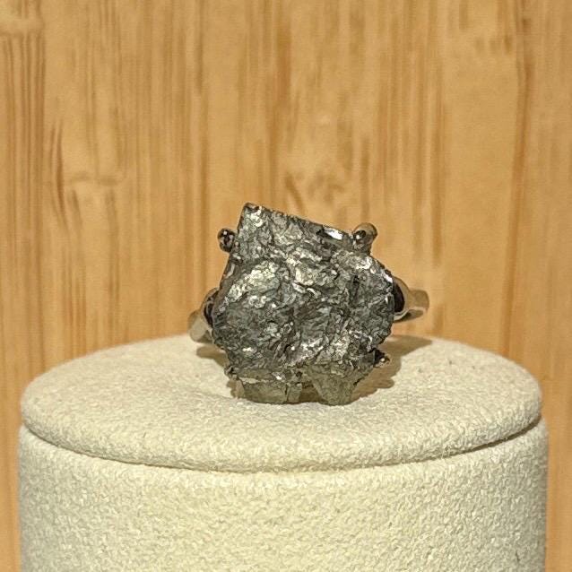 Bague en acier et pierre semi précieuse (1)