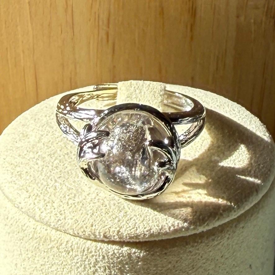 Bague en acier et pierre semi précieuse (1)