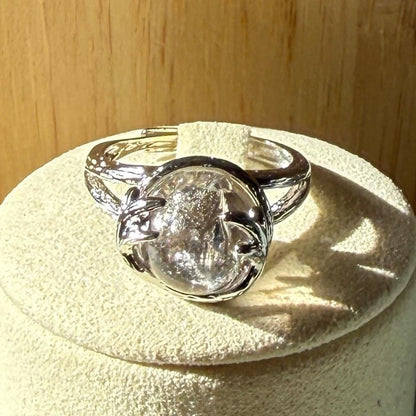 Bague en acier et pierre semi précieuse (1)