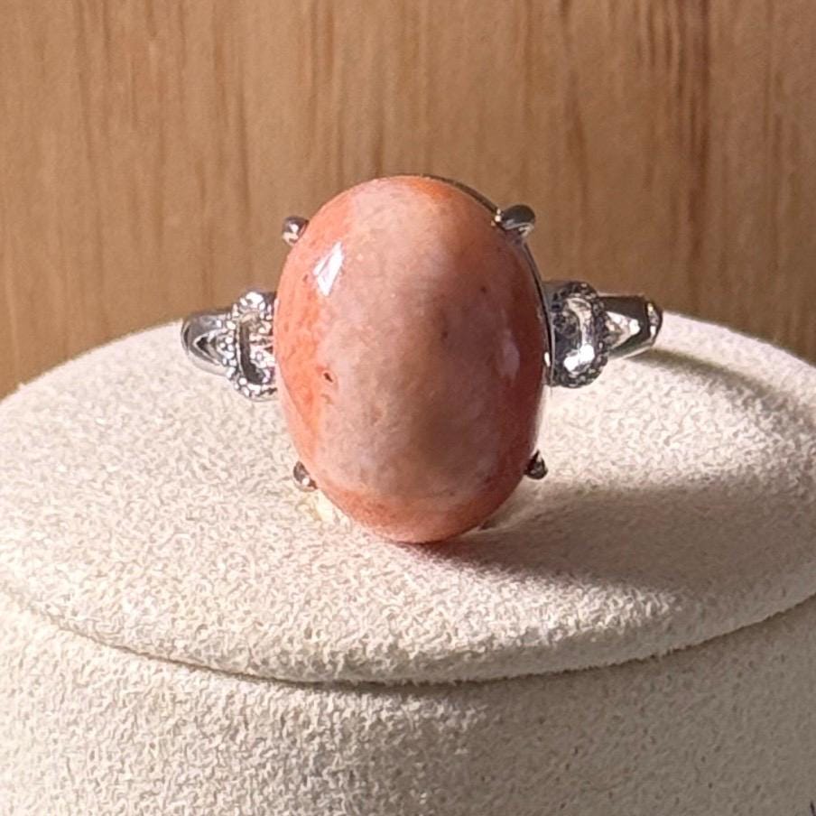 Bague en acier et pierre semi précieuse (1)