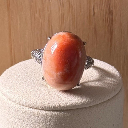 Bague en acier et pierre semi précieuse (1)