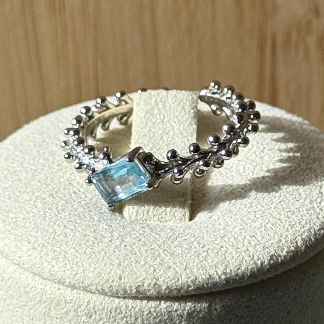 Bague en acier et pierre semi précieuse (1)