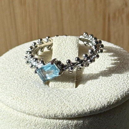 Bague en acier et pierre semi précieuse (1)