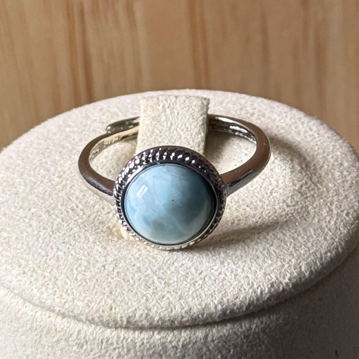 Bague en acier et pierre semi précieuse (1)