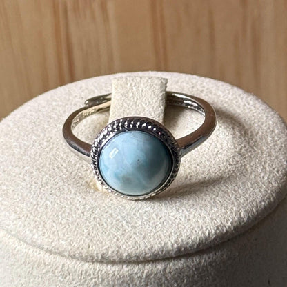 Bague en acier et pierre semi précieuse (1)