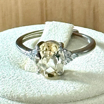 Bague en acier et pierre naturelle semi precieuse