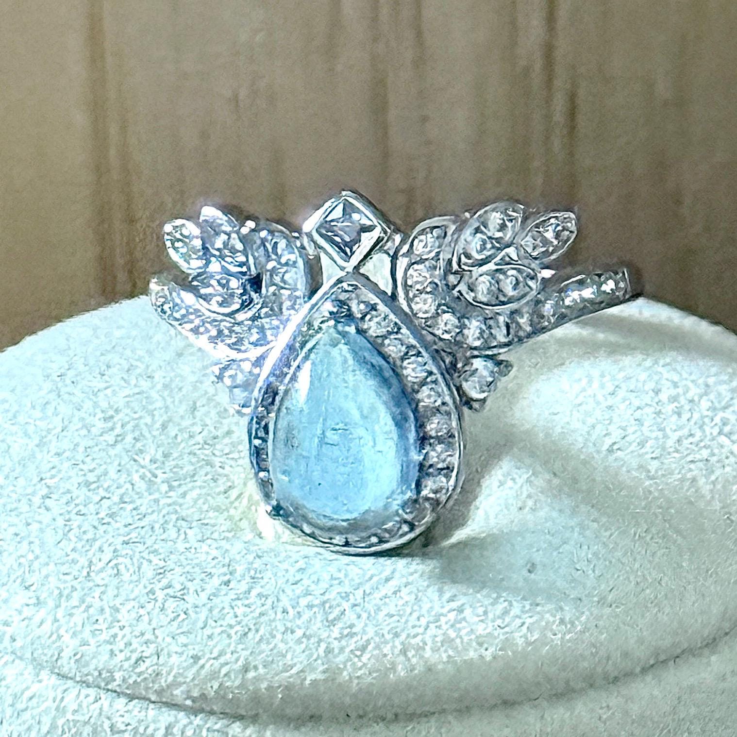 Bague en acier et pierre naturelle semi precieuse