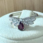 Bague en acier et pierre naturelle semi precieuse