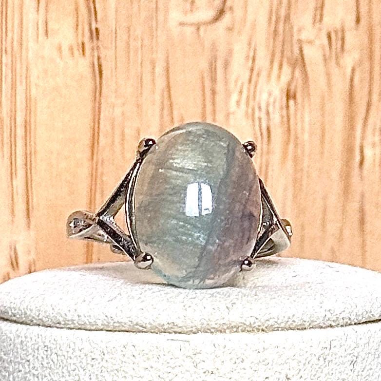 Bague fluorite pierre semi précieuse