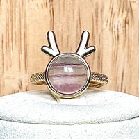 Bague fluorite pierre semi précieuse