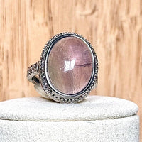 Bague fluorite pierre semi précieuse